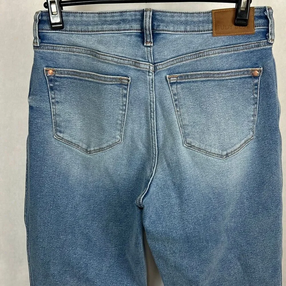 Judy Blue Vtg Straight Denim Jeans Sz 7 / 28 Style JB8607MD 30” Inseam 11” Rise